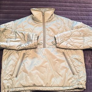 Lululemon Athletica Quilted Pullover Jacket-lime green